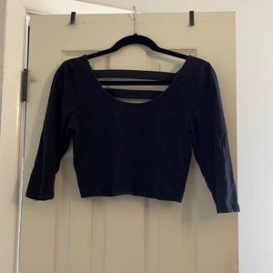 Black Stein black crop top